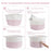 AB-019 Extra Large Dirty Clothes Blankets Toys Storage Basket Cotton Rope Round Laundry Basket - White+Pink+White - 6
