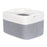 AB-085 Cotton Rope Storage Basket for Toys Magazine Dual Handle Sundries Organizer Basket - White+Light Grey - 1