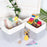 AB-085 Cotton Rope Storage Basket for Toys Magazine Dual Handle Sundries Organizer Basket - White+Light Grey - 3