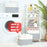 AB-085 Cotton Rope Storage Basket for Toys Magazine Dual Handle Sundries Organizer Basket - White+Light Grey - 7