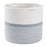 AB-005 Woven Cotton Rope Basket Baby Laundry Basket Toy Storage Blanket Storage Bin Nursery Storage Box - Light Grey - 1