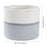 AB-005 Woven Cotton Rope Basket Baby Laundry Basket Toy Storage Blanket Storage Bin Nursery Storage Box - Light Grey - 6