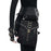FBG003BK Crossover Waist Bag Fanny Pack PU Leather Leg Hip Pouch Casual Daypack Cosplay Costume Belt Purse - 4