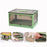 37 x 26.5 x 22cm Folding Storage Box for Home, 5-Sided Doors PP Storage Bin, Size: S - Green - 2