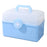 Size S 3 Layer Medicine Case First Aid Emergency Plastic Storage Box for Home Outdoor, 28x16.5x16cm - Blue - 1