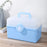 Size S 3 Layer Medicine Case First Aid Emergency Plastic Storage Box for Home Outdoor, 28x16.5x16cm - Blue - 2