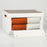 30L Home Outdoor Foldable Storage Box Wood+PP Lidded Organizer Case, 430x285x230mm - White - 4