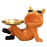 569 Big Mouth Dog Sculpture Entryway Key Storage Tray Home Tabletop Decoration - Orange - 1
