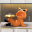 569 Big Mouth Dog Sculpture Entryway Key Storage Tray Home Tabletop Decoration - Orange - 4