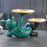 Resin Bulldog Design 304 Stainless Steel Storage Tray Keys Candy Holder Home Decoration - Green - 3