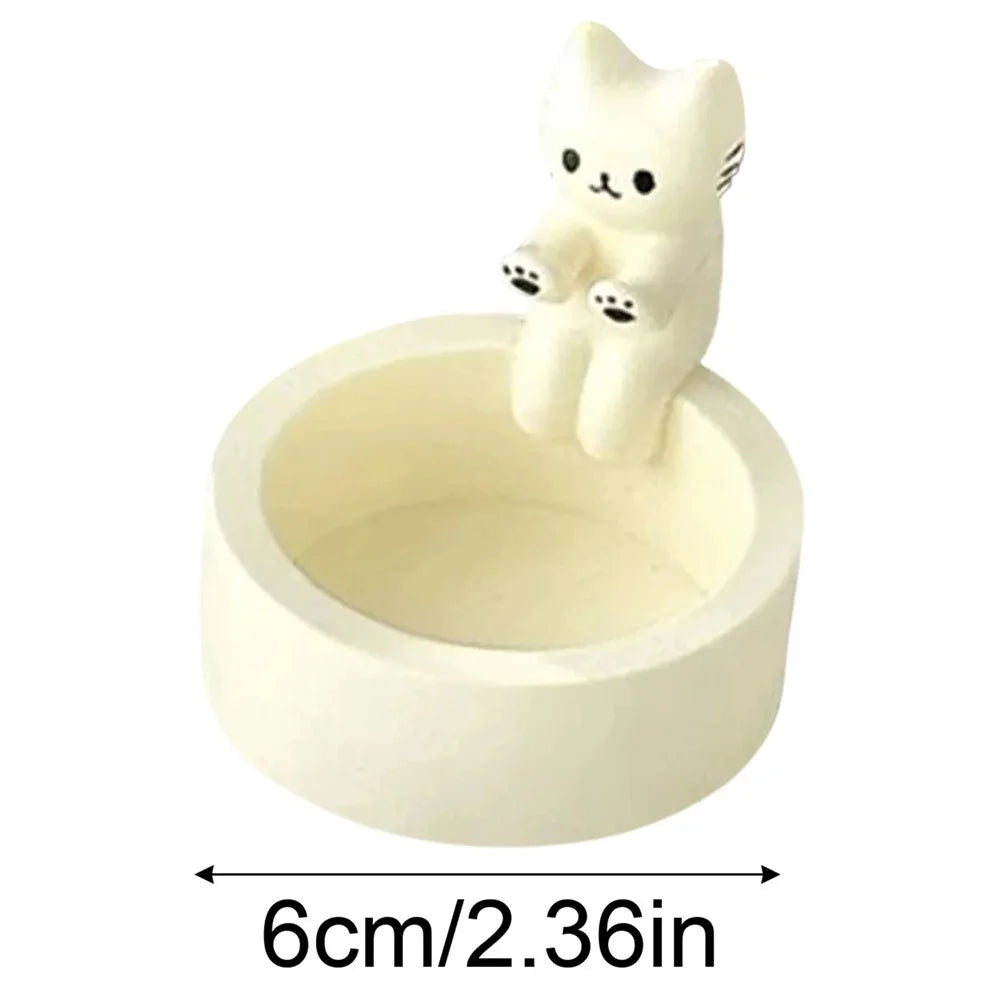 Cute Cat Scented Candle Holder Resin Candlestick Home Restaurant Decoration - Style B - 5