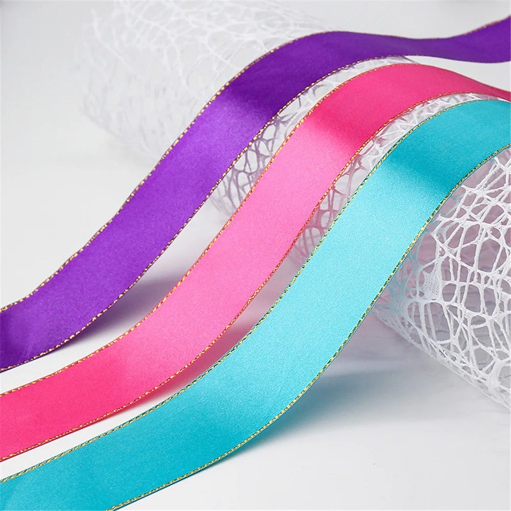 4cm Christmas Gift Wrapping Satin Ribbon for Wedding Party Decoration, Length: 22m - White - 4