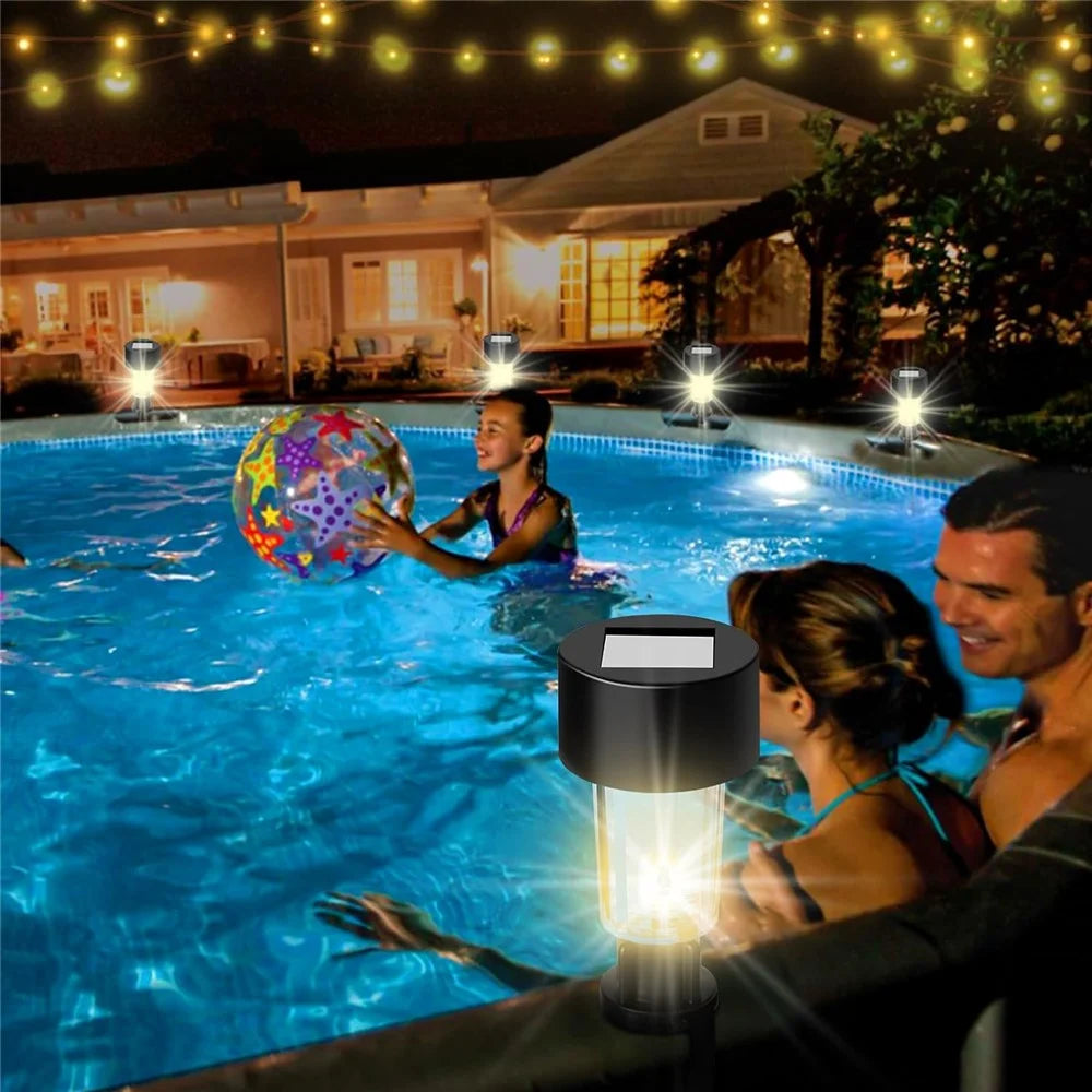 6Pcs Solar Garden Lights Garden Yard Fence Railing Tie Lamps Balcony Waterproof Decorative Lights, Warm Light - 4