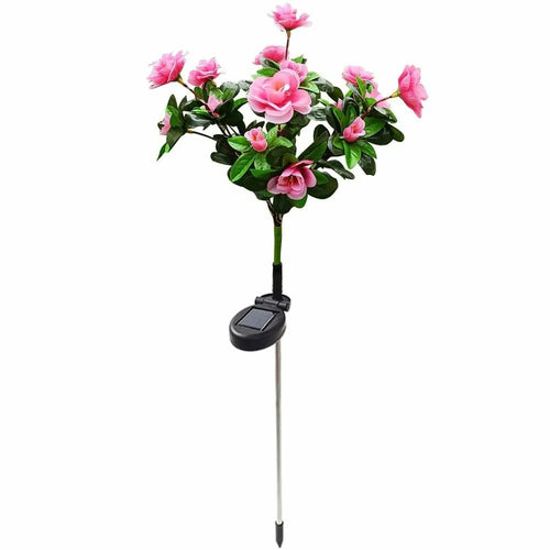 Solar Azalea Design Light Lawn Garden Outdoor Landscape Atmosphere LED Night Light - Pink - 1