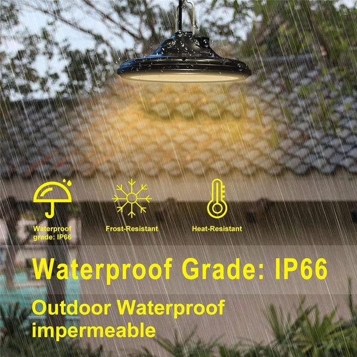 Hanging Solar Light Waterproof Garage Garden Patio LED Lamp with Remote Control - 6