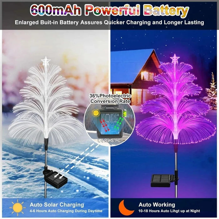 Five-Layer Fiber Optic Solar Jellyfish Light Outdoor Garden Lawn Waterproof Decorative Light - 6