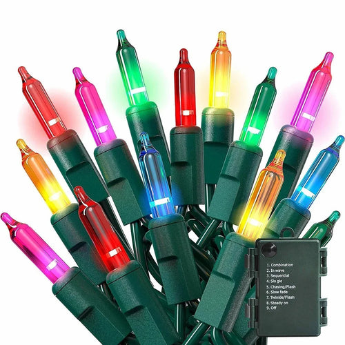 5m 50-LED Pointed Bulb String Light Waterproof Outdoor Indoor Festival Decorative Lamp - Colorful - 1