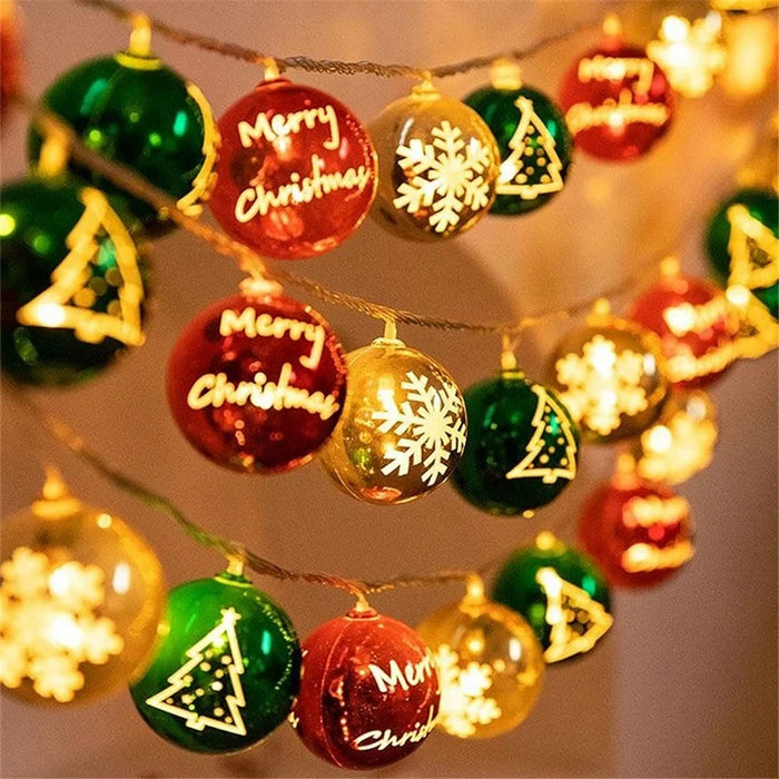 1.5m 10-LED String Light Christmas Birthday Party Festival Decorative Lamp, Battery Powered+Constant Light - Round Ball - 4