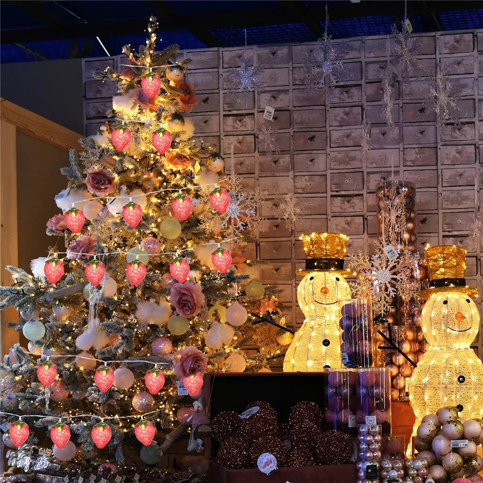 1.5m 10-LED Strawberry String Light Battery Powered Bedroom Decoration Lamp, Constant Light - 5
