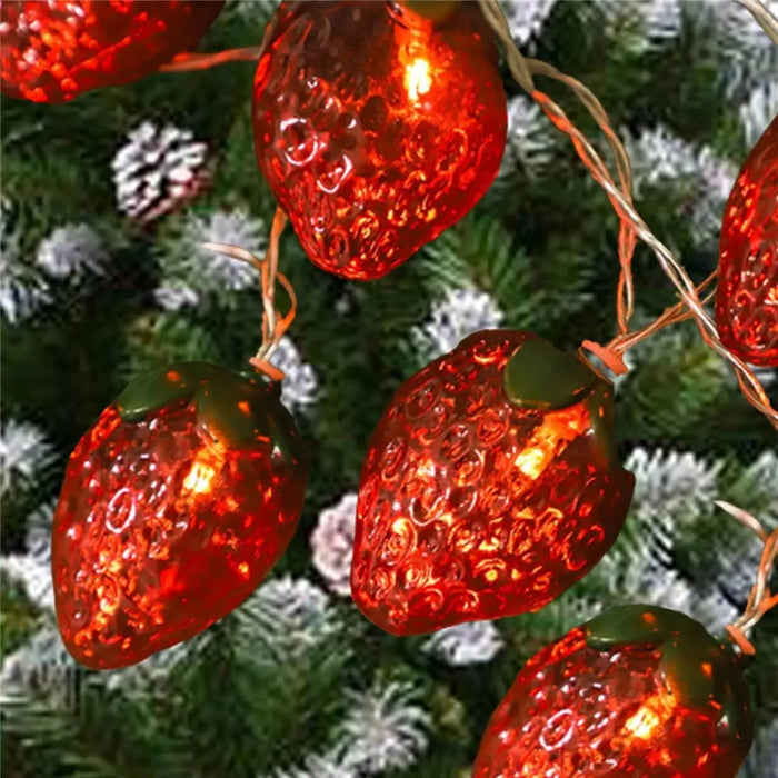 1.5m 10-LED Strawberry String Light Battery Powered Bedroom Decoration Lamp, Constant Light - 6