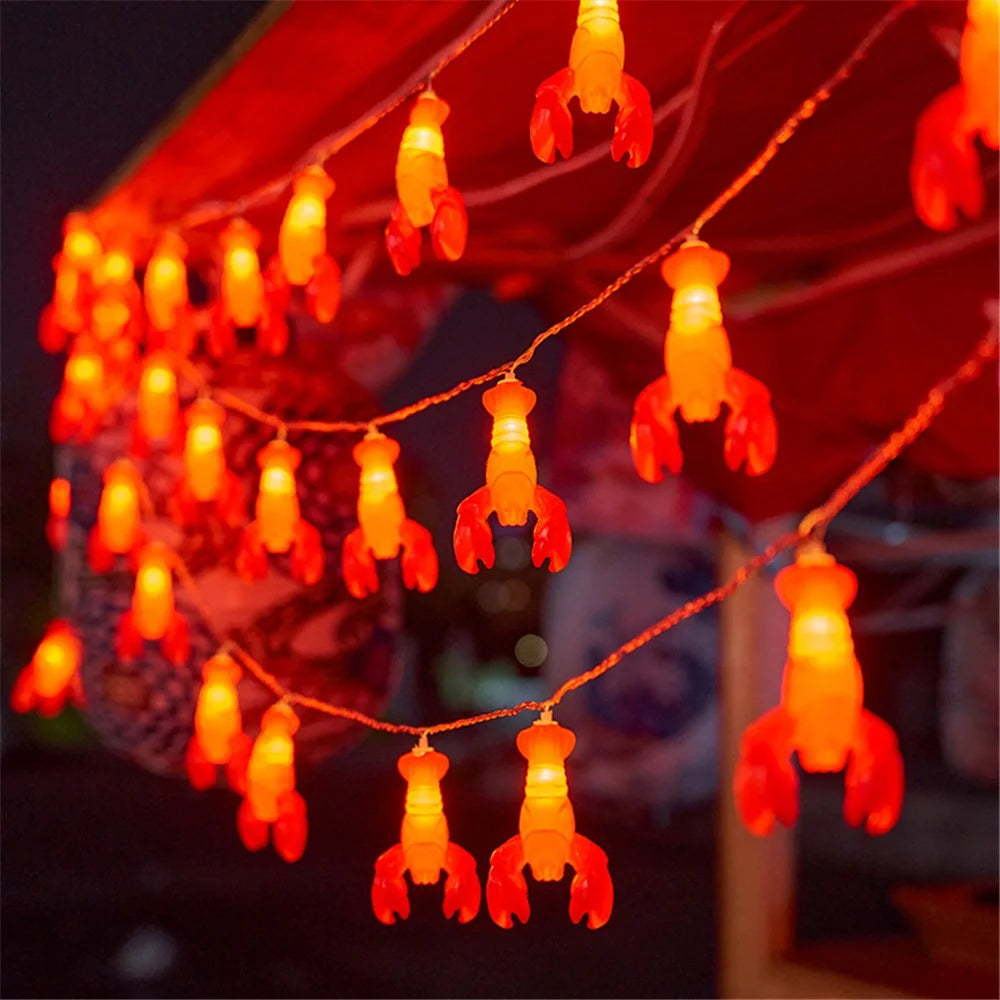 1.5m 10-LED Lobster Design String Light Battery Powered Decorative Lamp, Constant Light - 2