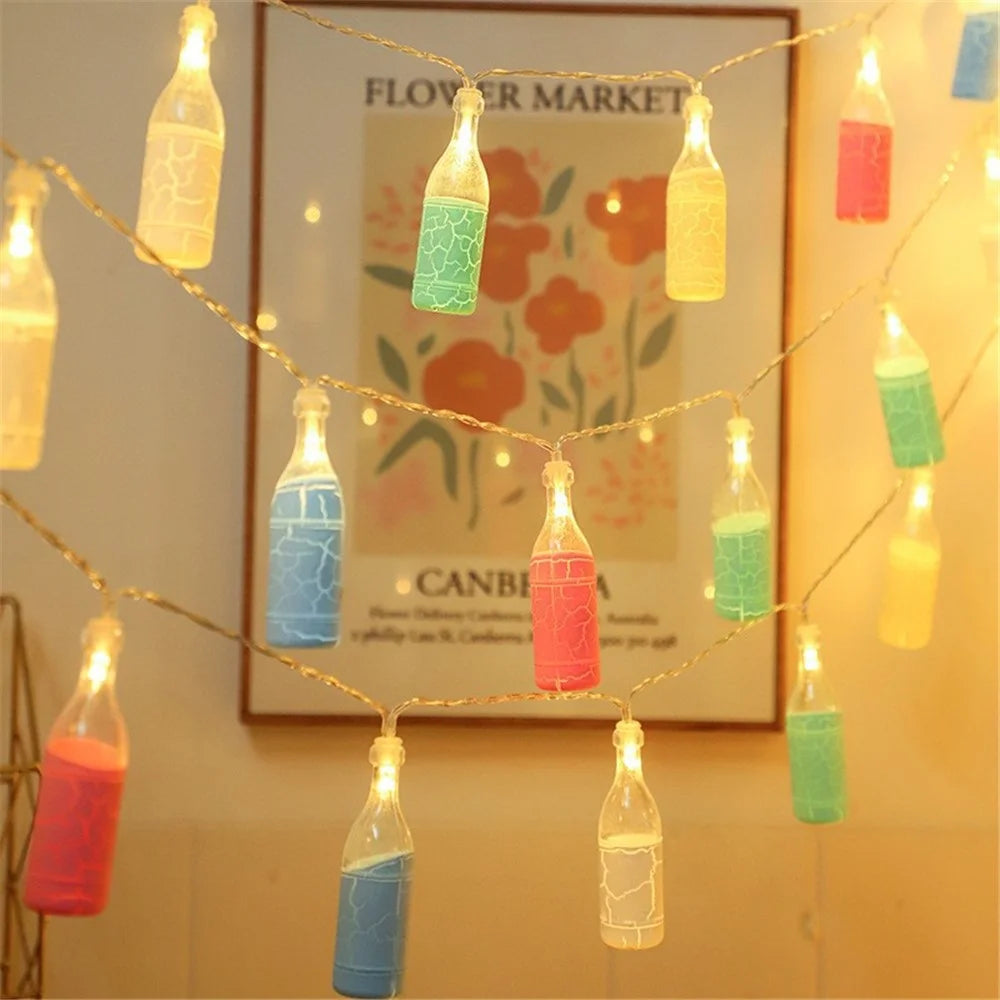 1.5m 10-LED Wine Bottle Design String Light Battery Powered Decorative Atmosphere Lamp, Constant Light - 5
