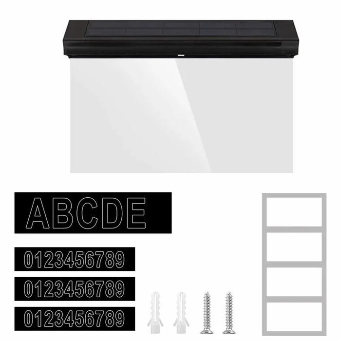 30-LED Solar Address Sign House Numbers Light with 5 Alphabet+3 Group Number+4-Grid Paper - 2