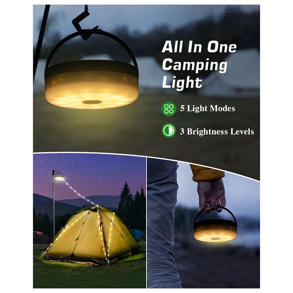 10m Solar Powered String Lights 100-LED Lamps for Tree Patio Garden - Warm White - 5