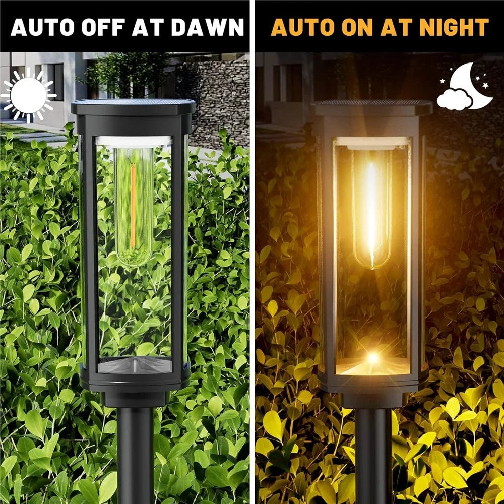 6Pcs IP65 Waterproof Solar Powered Pathway Lights Landscape Lamp for Yard Patio - 2