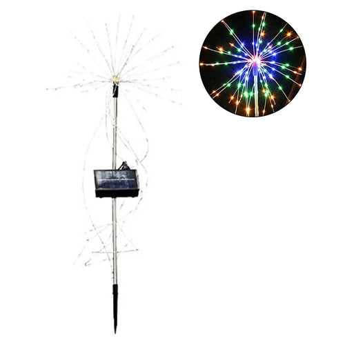 120LED Ground Insert Solar Simulation Fireworks Light Yard Garden Lawn Decorative Light - Colorful Light - 1