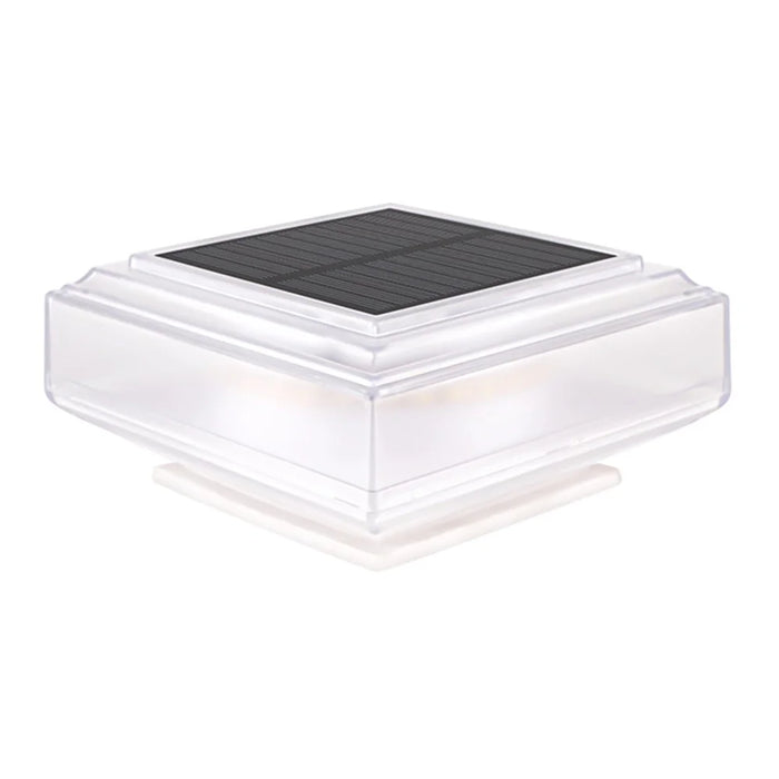 Clear Shell Solar Fence Post Light Fence Post Cap Lamp for Deck, Patio, Garden - 2