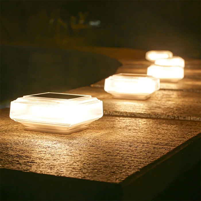 Clear Shell Solar Fence Post Light Fence Post Cap Lamp for Deck, Patio, Garden - 5