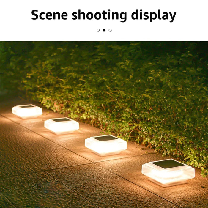 Clear Shell Solar Fence Post Light Fence Post Cap Lamp for Deck, Patio, Garden - 6