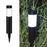 262 Stainless Steel+PP Solar Waterproof Outdoor LED Light Cylindrical Garden Yard Lawn Stake Lamp - Black / White Light - 1