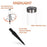 262 Stainless Steel+PP Solar Waterproof Outdoor LED Light Cylindrical Garden Yard Lawn Stake Lamp - Black / White Light - 2