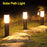 262 Stainless Steel+PP Solar Waterproof Outdoor LED Light Cylindrical Garden Yard Lawn Stake Lamp - Black / White Light - 3
