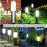 262 Stainless Steel+PP Solar Waterproof Outdoor LED Light Cylindrical Garden Yard Lawn Stake Lamp - Black / White Light - 5