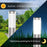 262 Stainless Steel+PP Solar Waterproof Outdoor LED Light Cylindrical Garden Yard Lawn Stake Lamp - Black / White Light - 7