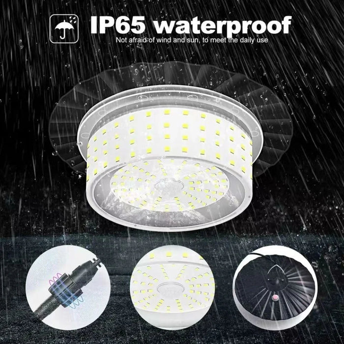 244LED Hanging Solar Light Waterproof Yard Garden Patio Human Body Sensing Light with Remote Control - 6