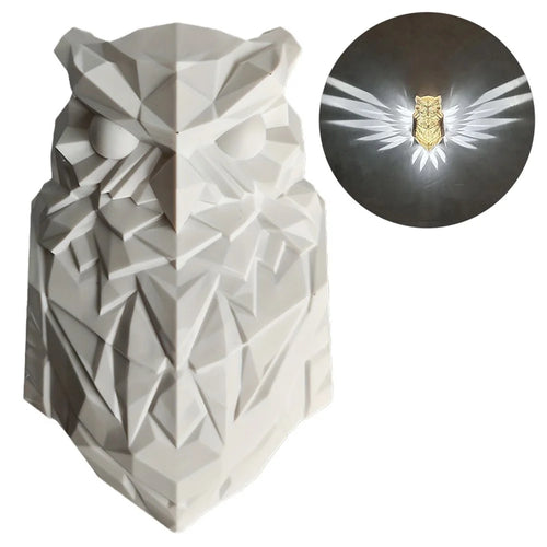 Owl Shape Creative Wall Lamp LED Night Light Wall Art Home Restaurant Decoration - 1