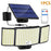 234LED Waterproof Outdoor 3-Head Solar Lamp Motion Sensor Garden Yard Wall Light with Remote Control - 1