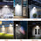 222LED Waterproof Outdoor Solar Wall Lamp Motion Sensor Garden Yard Garage Light with Remote Control - 7