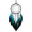 Blue Feather Dream Catcher Hanging Decor Wind Chime Home Wall Ornament with LED Light Strip - 2