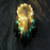 Blue Feather Dream Catcher Hanging Decor Wind Chime Home Wall Ornament with LED Light Strip - 4