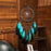 Blue Feather Dream Catcher Hanging Decor Wind Chime Home Wall Ornament with LED Light Strip - 7