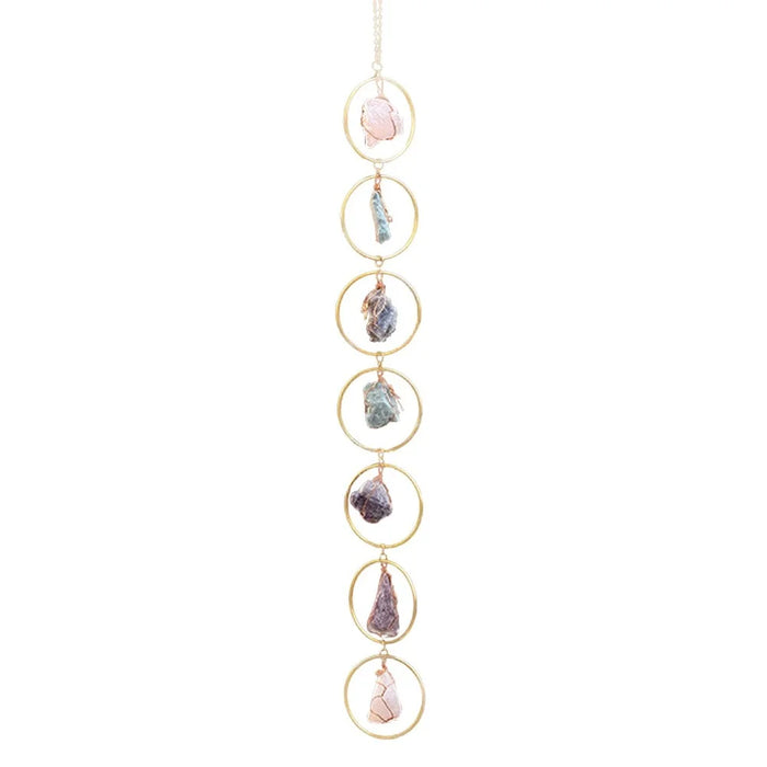 Crystal Raw Stone Wind Chime Hanging Ornament Home Wall Decor - 2