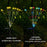 2Pcs 8-Head Solar Powered Firefly Light 2 Modes Landscape Garden Lawn Decorative Ground Light - Warm White Light - 3