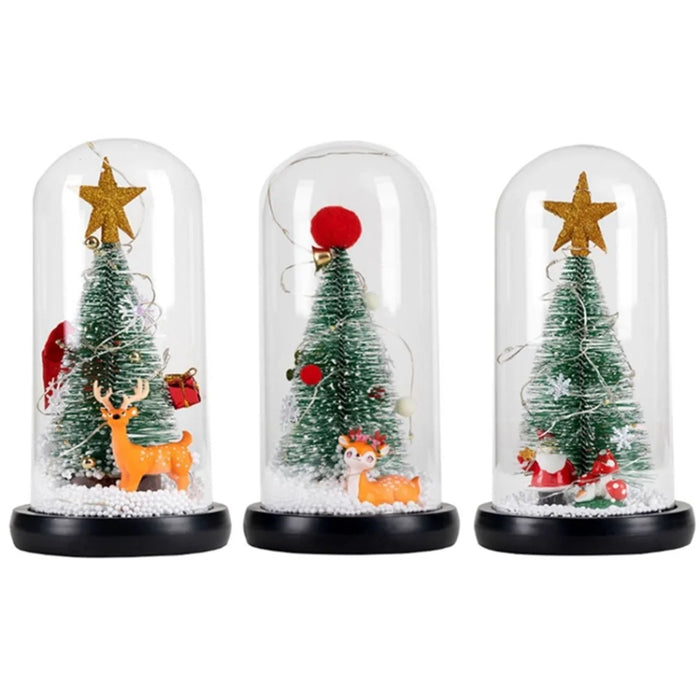 Christmas Gift Window Display Glass Cover LED Light Ornaments - Star and Deer - 7
