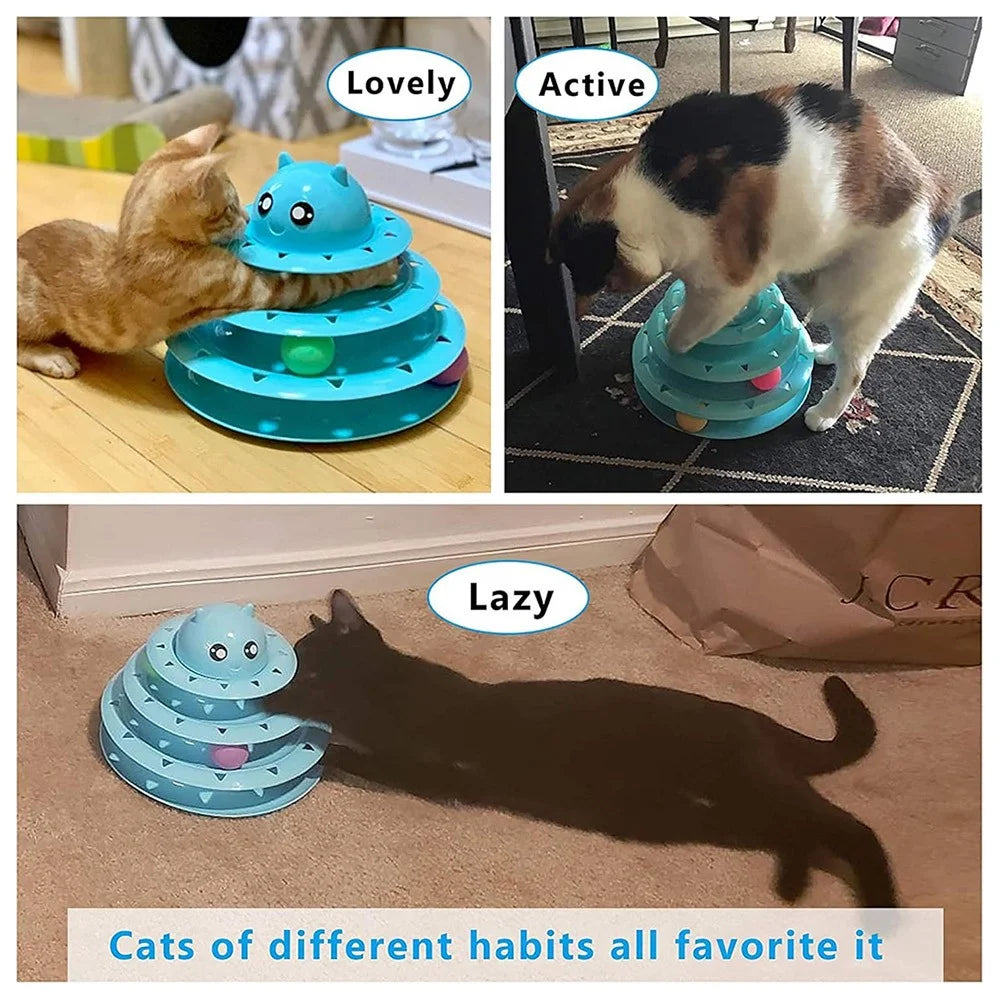 14Pcs / Set Cat Toys Set Interactive Cat Toys Catnip Teaser Wand Fluffy Mouse Turntable Crinkle Balls - 5