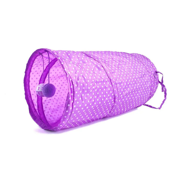 30Pcs / Set Cat Toys Set with Purple Tunnel Interactive Cat Toy Feather Fish Mouse Crinkle Balls - 5
